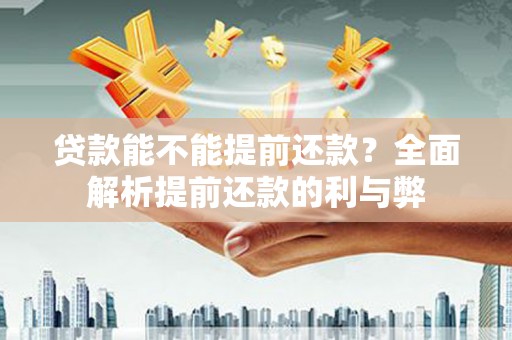 洋县贷款能不能提前还款？全面解析提前还款的利与弊