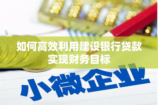 林西如何高效利用建设银行贷款实现财务目标
