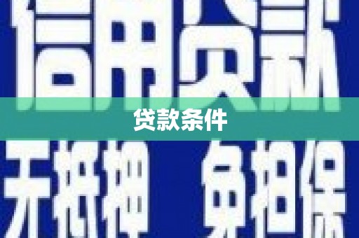 保定贷款条件