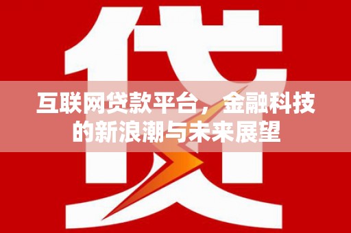 七星互联网贷款平台，金融科技的新浪潮与未来展望