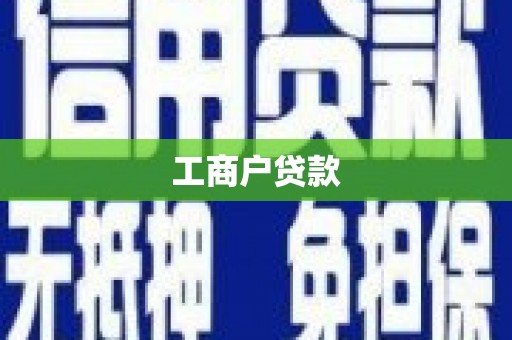 龙陵工商户贷款