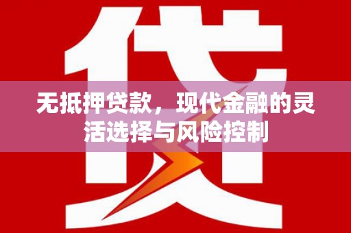 莱城无抵押贷款，现代金融的灵活选择与风险控制