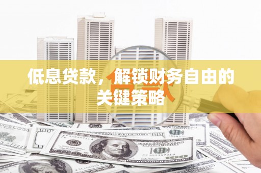 锡林浩特低息贷款，解锁财务自由的关键策略