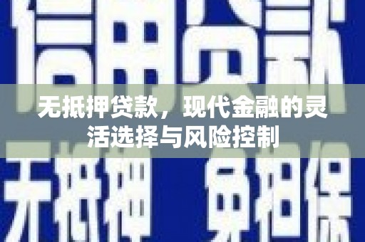 宝塔无抵押贷款，现代金融的灵活选择与风险控制