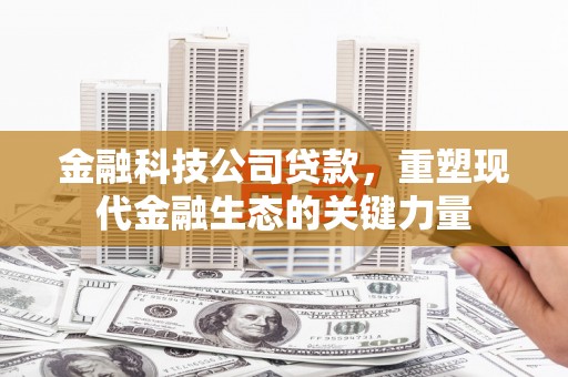 蚌埠金融科技公司贷款，重塑现代金融生态的关键力量