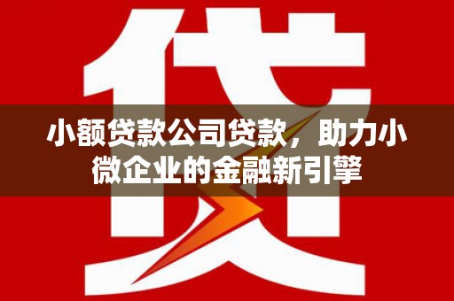 新晃小额贷款公司贷款，助力小微企业的金融新引擎