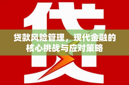 西峰贷款风险管理，现代金融的核心挑战与应对策略